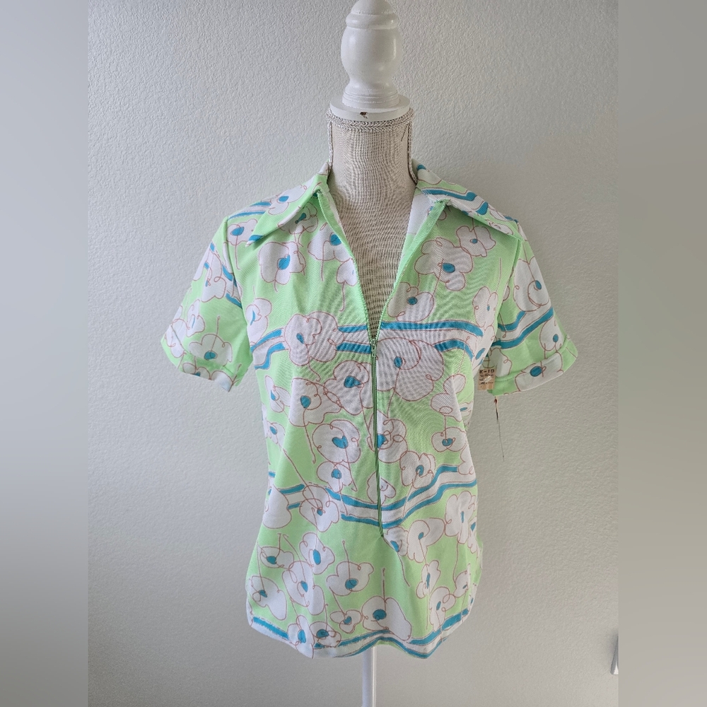 Floral Green Women's Top